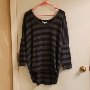 AEO Blue and Black Striped light sweater